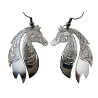 decorative horse head earrings
