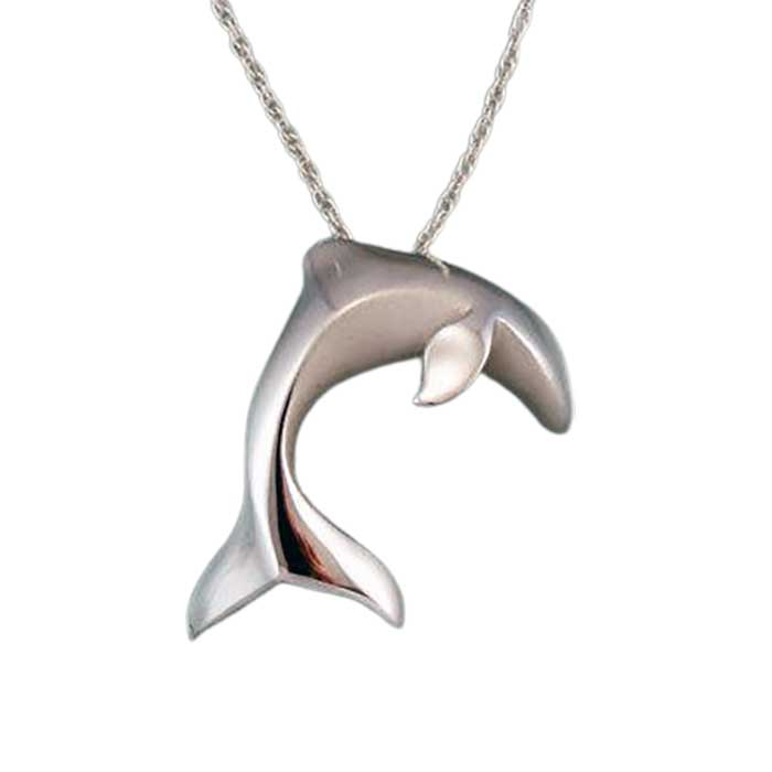Dolphin Pendant Necklace  in sterling silver
