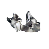 double shepherd ring sterling silver view from top