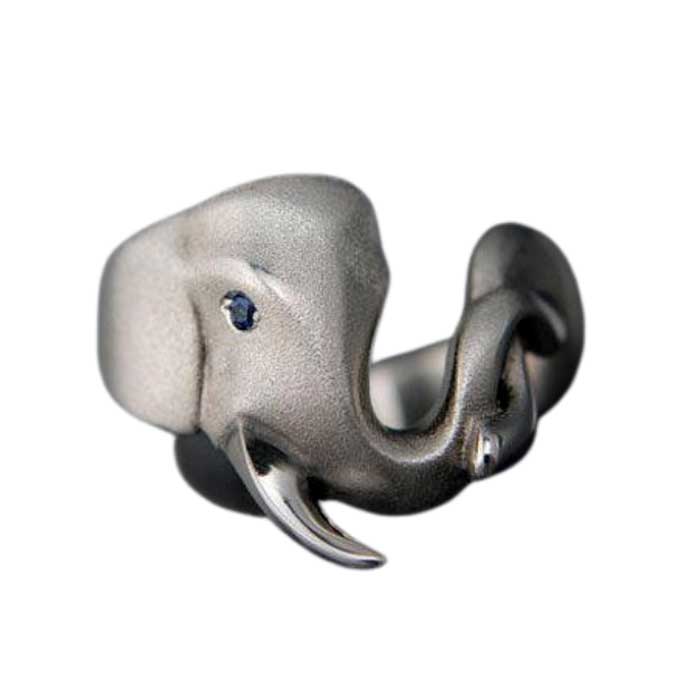 Elephant Ring in Sterling Silver -