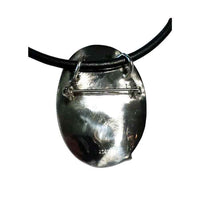 Fancy Hunter Jumper Pendant Necklace Sterling Silver - back pin and slide