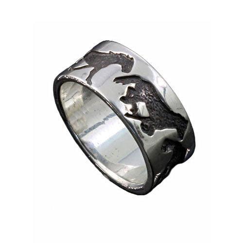 Horse Equestrian Rings Sterling Silver