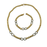 14k Gold horseshoe bracelet and necklace set. 