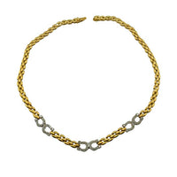 14k Gold horseshoe bracelet and necklace set shown necklace alone