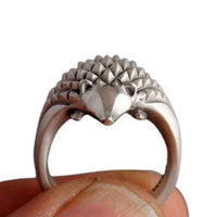 Hedgehog ring sterling silver