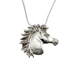 Hay Sport Horse Head Pendant Necklace