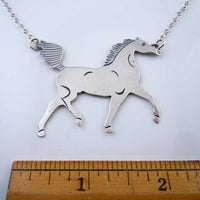 high stepper horse necklace sterling silver 
