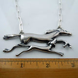 Horse Hound Necklace Sterling Silver