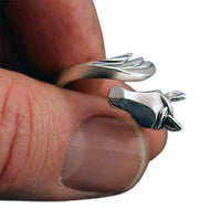 Horse Head and Tail Ring in Sterling Silver 