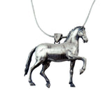 Horse Sculpture Pendant Necklace in Sterling Silver