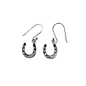 Horseshoe Hanging Earrings Sterling Silver