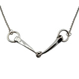 Large Snaffle Bit Horse Bit Necklace in Sterling Silver