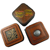 Leather Hand Tooled Jewelry Box or Case For Travel OOAK