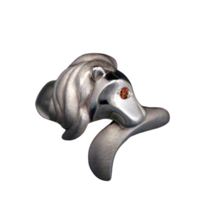 Lion King of the Jungle Ring sterling silver with colored eyes