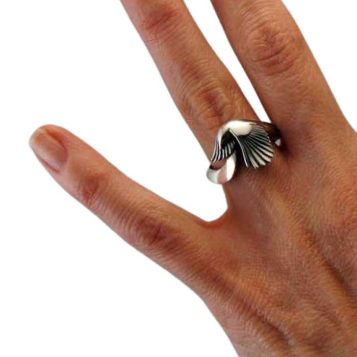 Magpie Ring Sterling Silver on hand