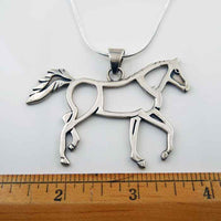 moon walking horse necklace sterling silver 