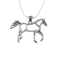 moon walking horse necklace sterling silver 