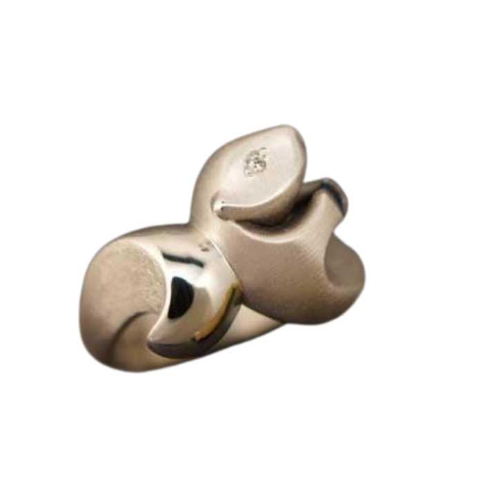 Otter Ring in Sterling Silver with stone