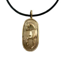 oval dressage horse necklace pendant sterling silver 