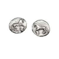 Piaffe Dressage Horse Stud Earrings sterling silver  2