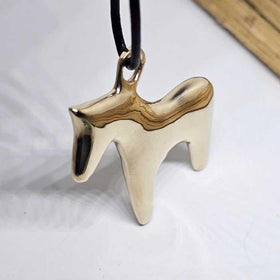 Pony Ornament in Golden Bronze and Silvertone