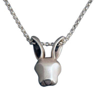 Jackrabbit Pendant Necklace sterling silver sculpure