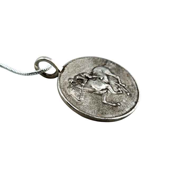 racehorse-galloping-pendant-necklace-sterling-silver side edge