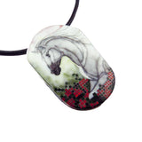 Rojo Fields Cloisonné Horse Necklace Pendant