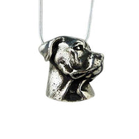 Rottweiler Pendant Necklace In Sterling Silver 