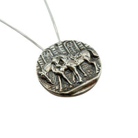 Pair of Saddled Horses Pendant and Pin Sterling Silver