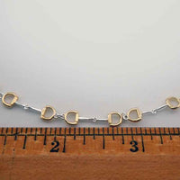 Silver and Gold Snaffle Bit Horse Bit Necklace size of bits