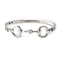 snaffle horse bit bangle bracelet with straps