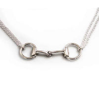 perfect snaffle horse bit necklace sterling silver double reins