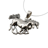 Span of Horses Necklace in Sterling Silver