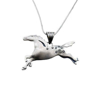 Sprinkles appaloosa horse necklace in sterling silver
