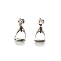Stirrup Earrings in Sterling Silver silhoutted on white background