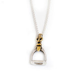 Stirrup Two Tone Sterling Silver Necklace