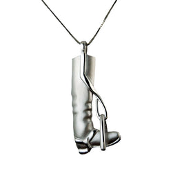 Tall Riding Boot and Stirrup Necklace