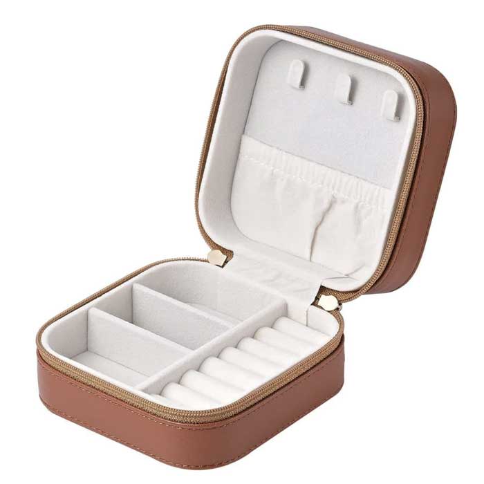 Leather Travel Jewelry Box or Case for Travel