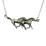 Two Galloping Horses Necklace