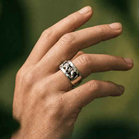 Warmblood Horse Head Ring Sterling Silver 