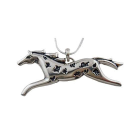 Appy Horse Pendant Necklace Sterling Silver OOAK