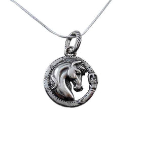 Asala Horse Head Pendant Necklace Sterling Silver