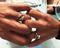 Fox and Bunny Ring in Sterling Silver - Jamies Horse Jewelry
