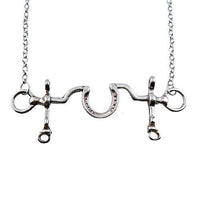 Carriage Driving Bit and Horseshoe Necklace - Jamies Horse Jewelry