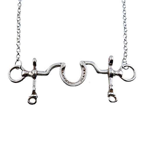 Carriage Driving Bit and Horseshoe Necklace