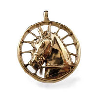 Carriage Horse Pendant Necklace Bronze 2