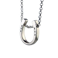 Classic Horseshoe Pendant Necklace Sterling Silver - Jamies Horse Jewelry