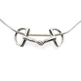 D Ring Snaffle Horse Bit Slide Necklace Sterling Silver
