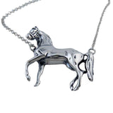 Dandy Horse Pendant Necklace Sterling Silver